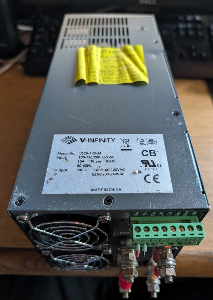 V-Infinity VSCP-1K5-24 Power Supply Converter Input 100-120/ 200-240VAC to 24VDC