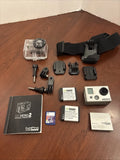 GoPro Hero 2 HD2-14 Silver Action Camera With Accessories Sim Card Manual