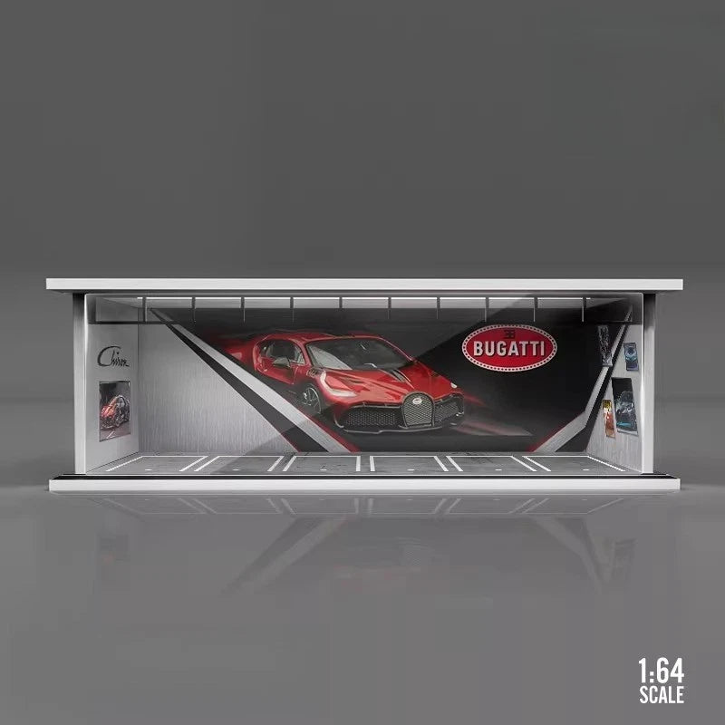 1/64 Diorama Garage Building Model LED Bugatti Lighting Edition Assembly Kit New