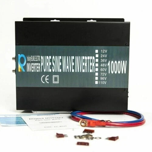 1000W Car Power Inverter 36VDC to 120/220VAC Pure Sine Wave Inverter Home Solar