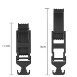 Black remote controller tablet bracket extension clip, dual arms, adjustable clamp