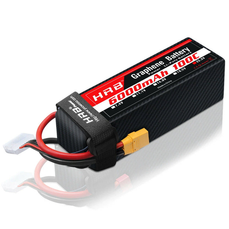 HRB 6S Lipo Battery 6000mAh 100C 22.2V XT90 for RC Car Helicopter Boat Plane