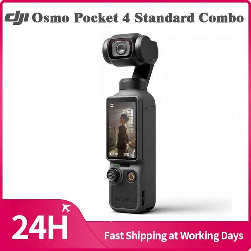 DJI Osmo Pocket 4 handheld gimbal camera with flip screen and top sensor module