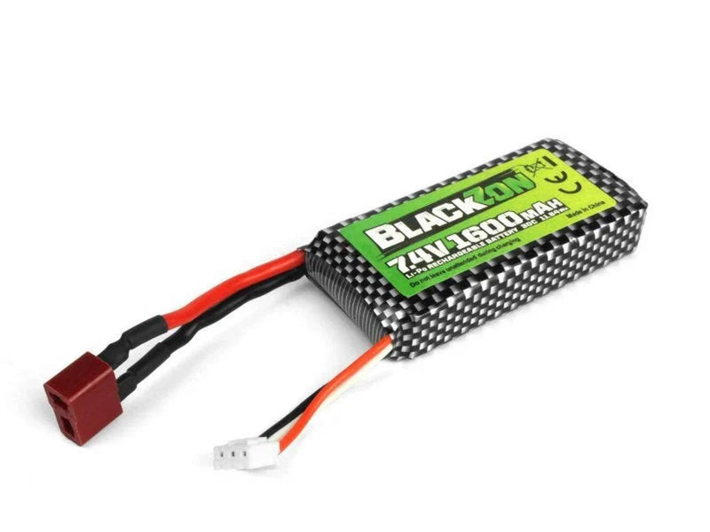 BlackZon 540247 2S 7.4V 1600mAh LiPo Battery Pack with T-Plug Battery