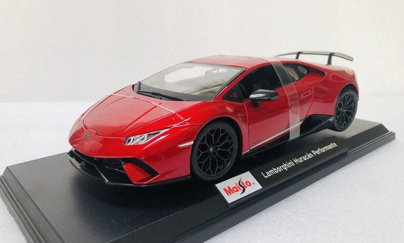 MAISTO 1:18 Diecast Model Car Lamborghini Huracan Performante Metallic Red 2023