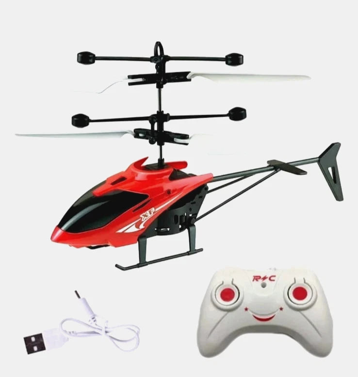 Mini RC Flying Helicopter Hand Sensor Drone USB Rechargeable Kids Toy LED Light