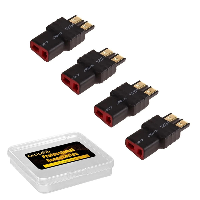 4 Pack Female T Plug Connector Adapter to Male Compatible with TRX Wireless C... Converter