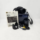 Panasonic Lumix DMC-FZ7 Digital Camera In Box W Memory Card Manual Lens Hood
