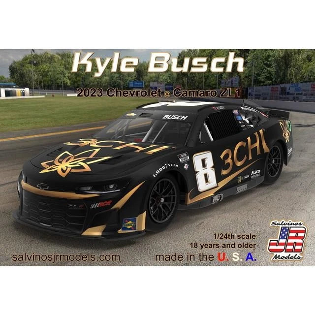 1/24 Kyle Busch #8 3Chi black/gold Chevrolet Camaro ZL1 die-cast model car