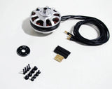 KDE Direct brushless motor with wiring harness, connectors, and mounting screws
