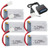 5¡Á 3.7V 380mah Lipo Battery 752035 For Hubsan X4 H107 H107L H107D JD385 JD388 RC