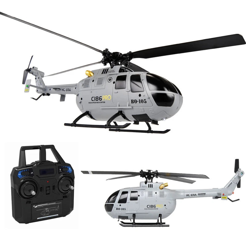 C186 Pro B105 2.4G RTF RC Helicopter 4 Ppropellers 6 Axis Electronic Gyroscope