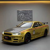 1/24- GT-R Sports Car Street Version - Alloy Car Collectible Model Toy