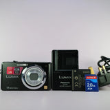 Panasonic Lumix DMC-FS10 12.1MP Digital Camera Black Tested Full Working Set