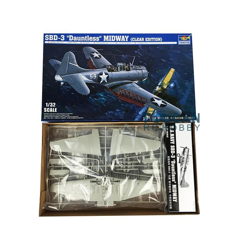 Trumpeter 1/32 02244 U.S.Navy SBD-3C Dauntless Dive Bomber Aircraft Kit Model