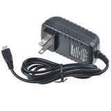 Black AC power adapter with two-prong plug and attached power cable