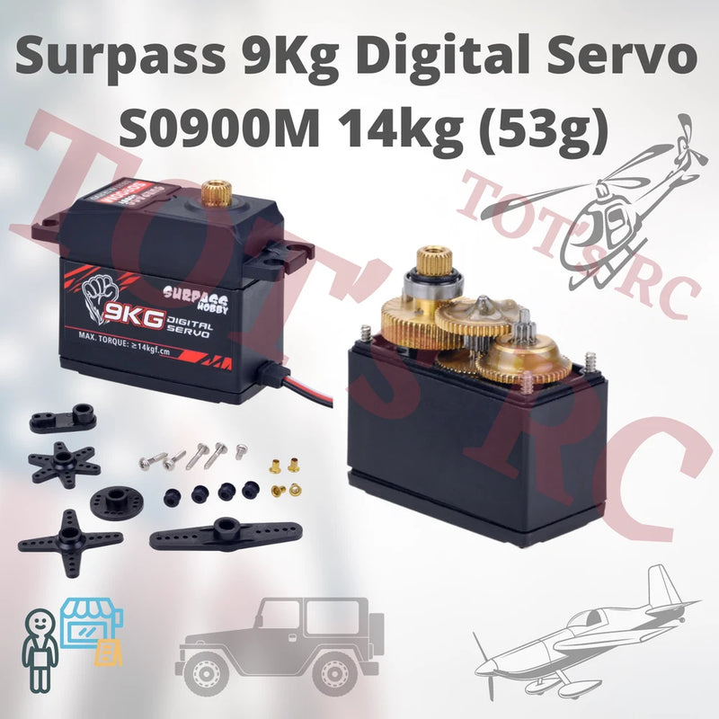 SURPASS HOBBY S0900M 9kg Metal servo TREX 600 1/10 1/8 RC Car/Airplane/Boat