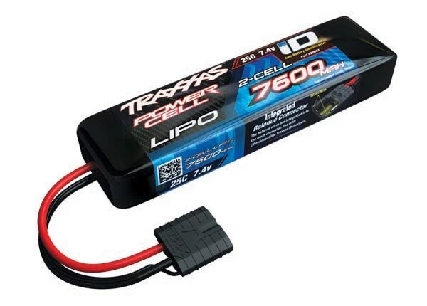 Traxxas 2869X 2S 7.4V 7600mAh 25C LiPo Battery w/ iD Connector FAST PACK -SLASH