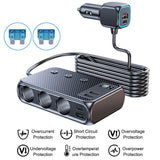 9in1 3Way Car Cigarette Lighter Socket Splitter Power Adapter USB C Fast Charger