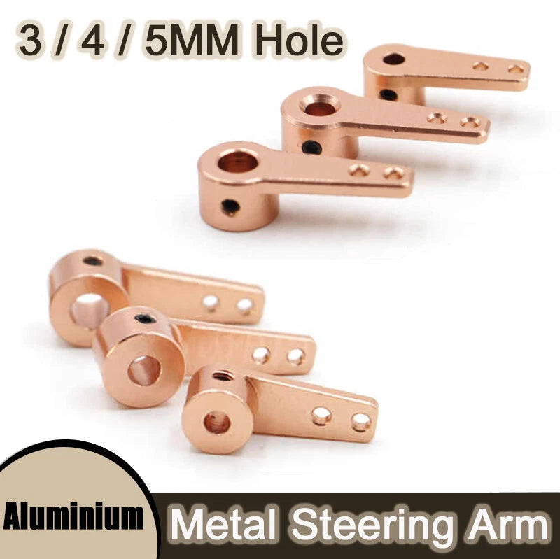 3/4/5mm Metal Steering Arm Aluminium Rocker Servo Arm Hole for RC Models Cars