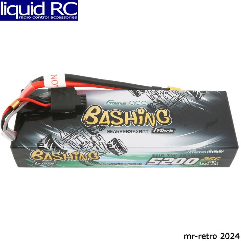 Gens Ace 522S35X6GT G-tech 5200mAh 7.4V 2S1P 35C LiPo XT60 Plug Battery