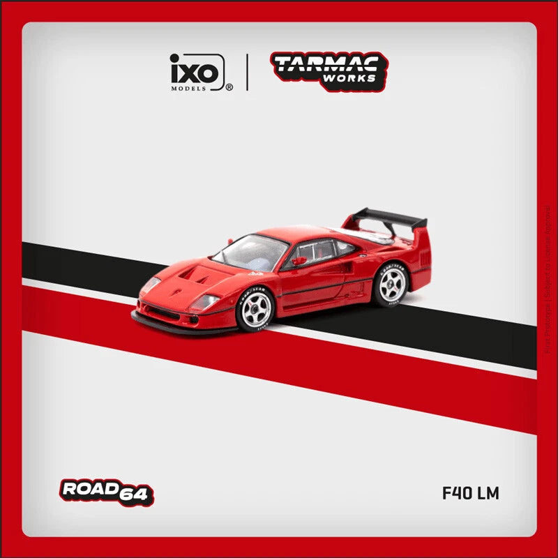 Tarmac Works 1:64 F40 LM Red Diecast Model Car