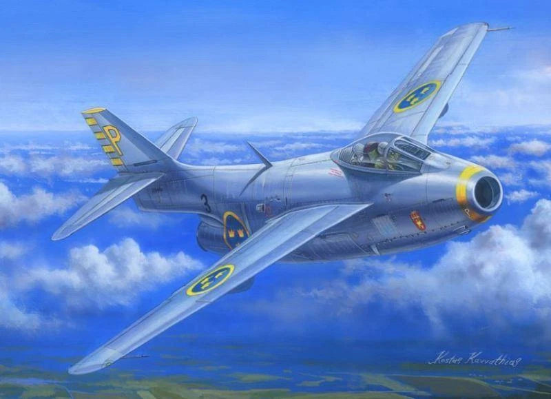1/48 Hobby Boss SAAB J-29B Bucket Fighter Warplane 81746 Warcraft Kit Model