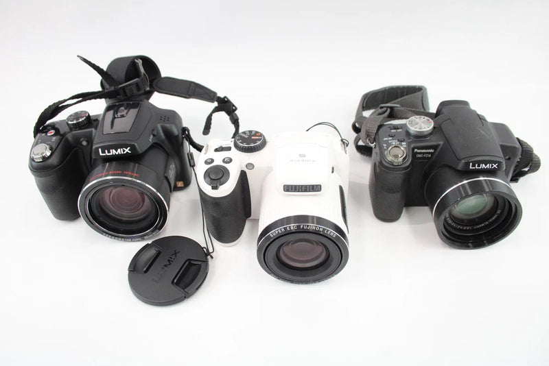 Vintage Digital Bridge Cameras Working Inc Panasonic Lumix & Fujifilm x 3