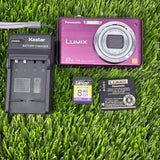 Panasonic Lumix DMC-FH20 14.1MP Digital Camera Purple Bundle