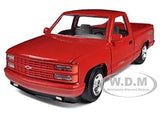 1992 CHEVROLET 454 SS PICKUP TRUCK RED 1/24 DIECAST MODEL CAR MOTORMAX 73203