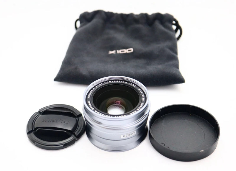574 FUJIFILM WCL-X100 Wide Conversion Lens Silver for X100 series **N MINT** DHL