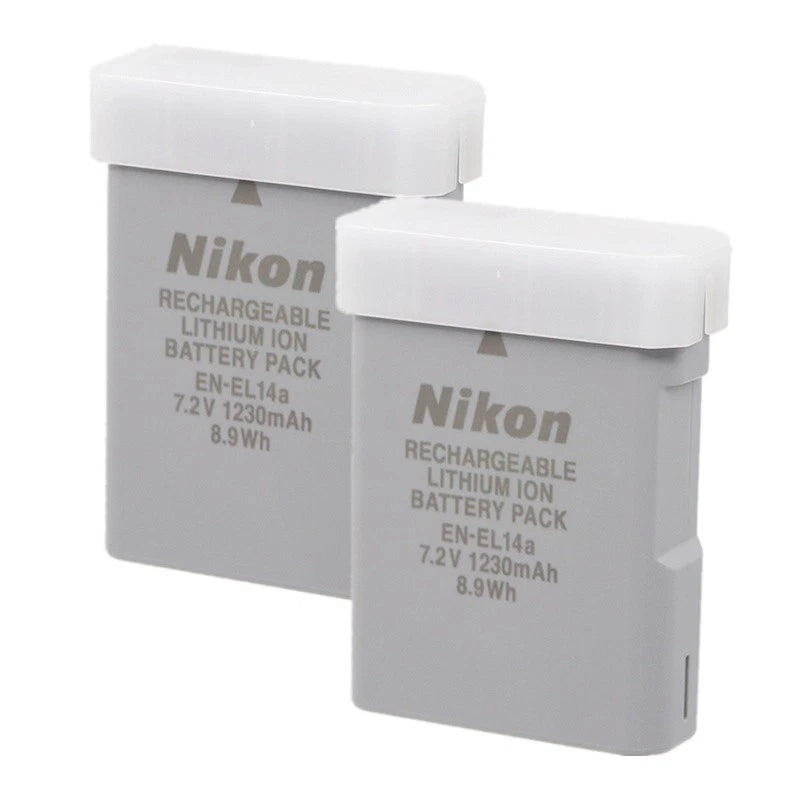 2Pcs New Genuine Nikon EN-EL14A Battery For D3500 D5100 D5200 D5300 D5500 D5600