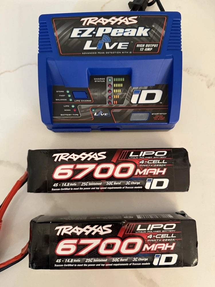 Traxxas 2993 4s 6700mAh Battery and Charger Complete Pack