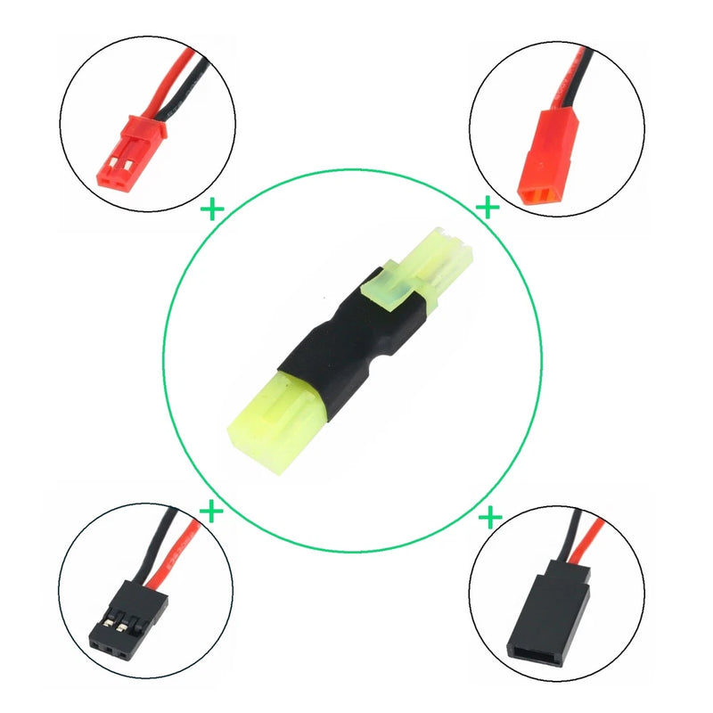 Mini tamiya Male to Female in-line Connector JST JR Futaba Lipo Power Supply FPV