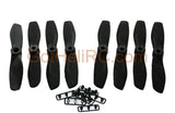 Black 5x4.5 quadcopter propellers set with included mounting hardware