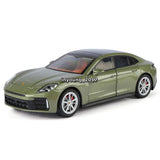 1/24 Porsche Panamera Model Toy Car Metal Diecast Toy Vehicle Doors Open Green