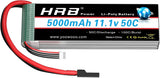 HRB 3S 5000mAh Lipo Battery 11.1V 50C RC Lipo Battery with TR Plug Compatible