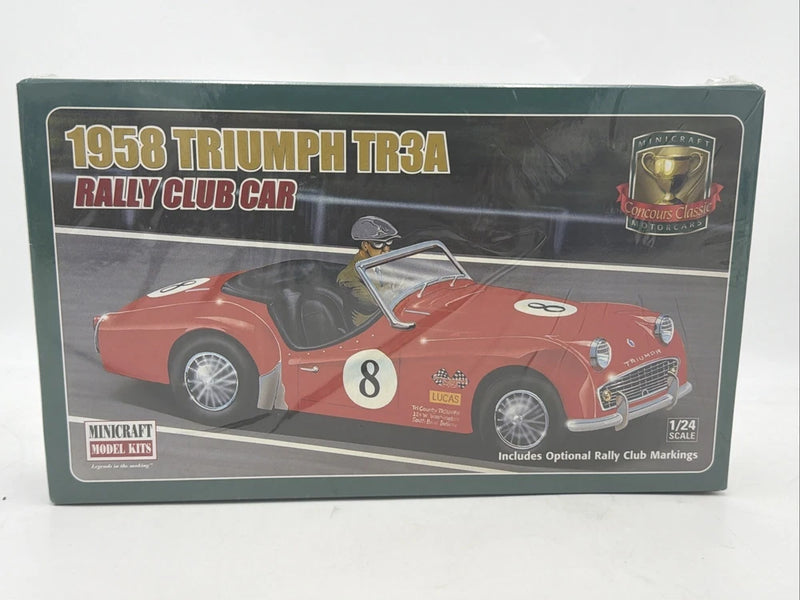 Minicraft 1958 Triumph TR3A Rally Club Car 1/24 Model Car Plastic Kit #11226 MIB