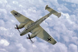 Olive green WWII twin-engine airplane model with cross insignia, twin wings