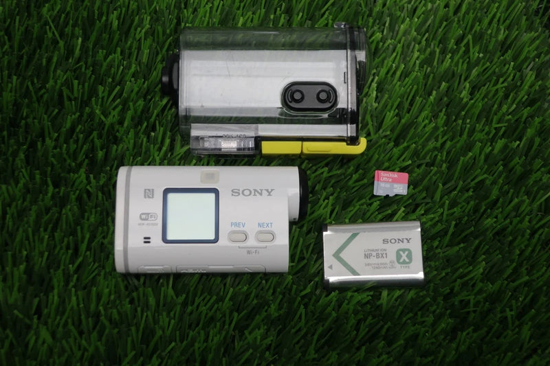 (BUNDLE) Sony HDR-AS100V 13.5MP HD Splashproof Action Camera W/ Battery + 32GB