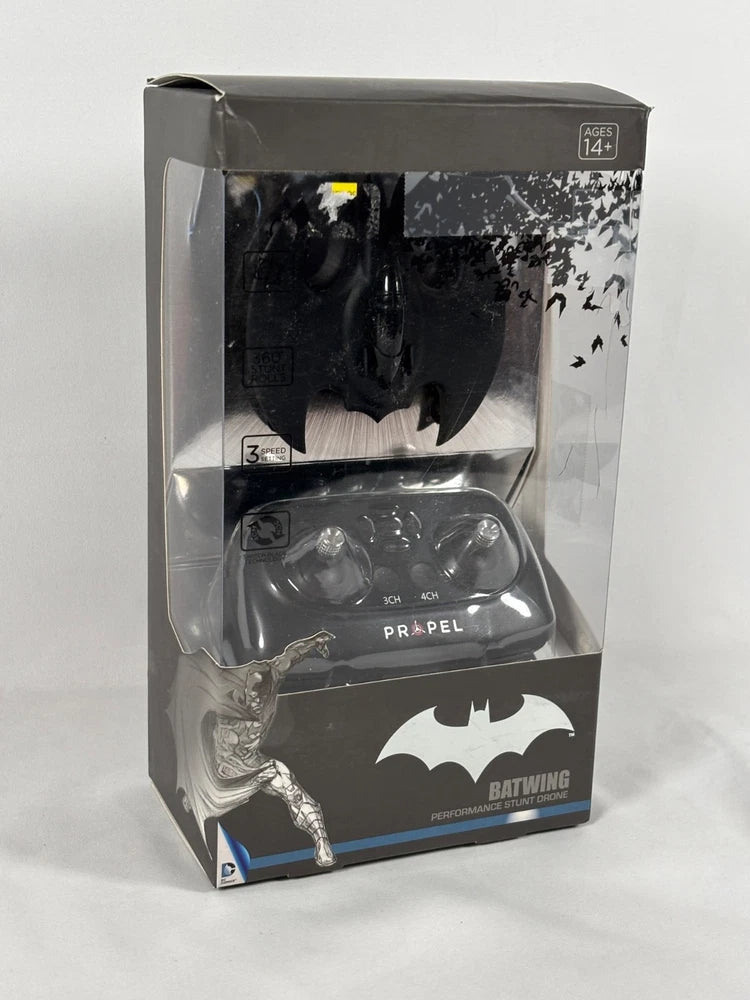 Batwing performance stunt drone retail box, black and gray
