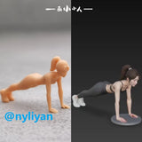 1/43 1/64 1/87 Fitness Exercise Girl Scene Props Figure Model For Cars Vehicles