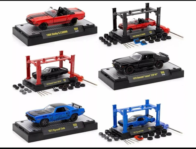 MODEL KIT RELEASE 66, 3 PIECE CAR SET 1/64 DIECAST MODELS M2 MACHINES 37000-66