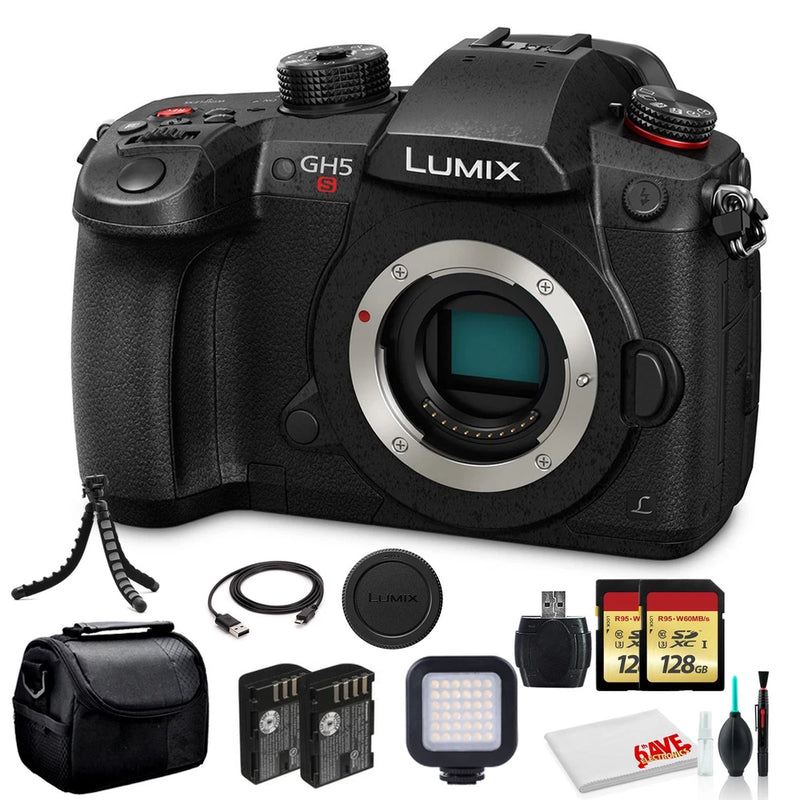 Panasonic Lumix DC-GH5S Mirrorless Digital Camera (DC-GH5S) Bundle +Sony 128GB T