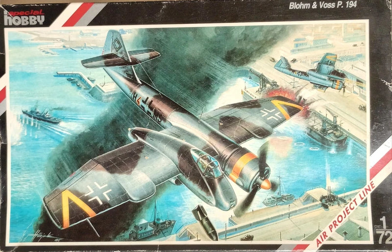 Special Hobby 1/72 scale German bomber model kit box with illustrated Blohm & Voss P. 194