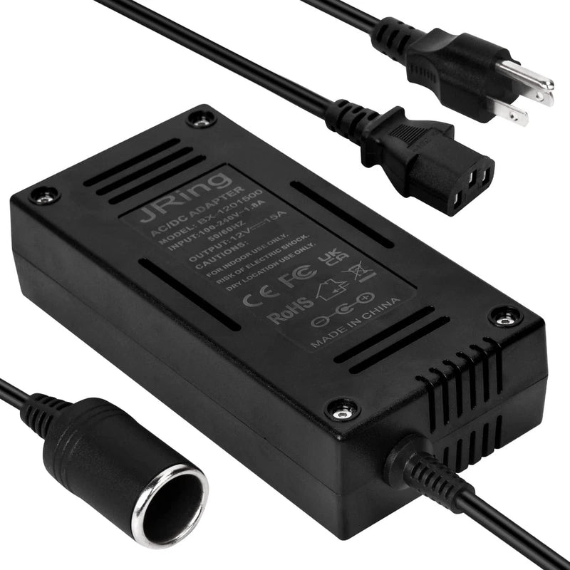 AC to DC Converter 15A 110-220V 12V Car Cigarette Lighter Socket Power Adapte...