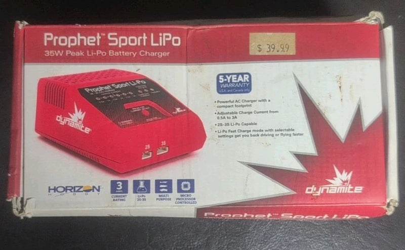 Prophet Sport Li-Po 2S-3S Li-Po Charger, Open Box SHIPS WITHIN 12HRS OF ORDERING Battery