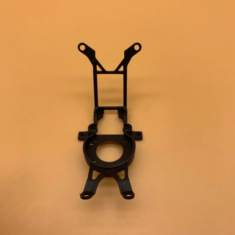 Shock-absorbing drone mount bracket with circular ring, black