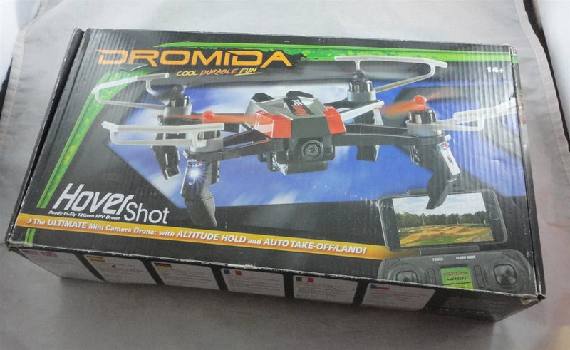 Dromida Hovershot FPV quadcopter drone box with 720p camera