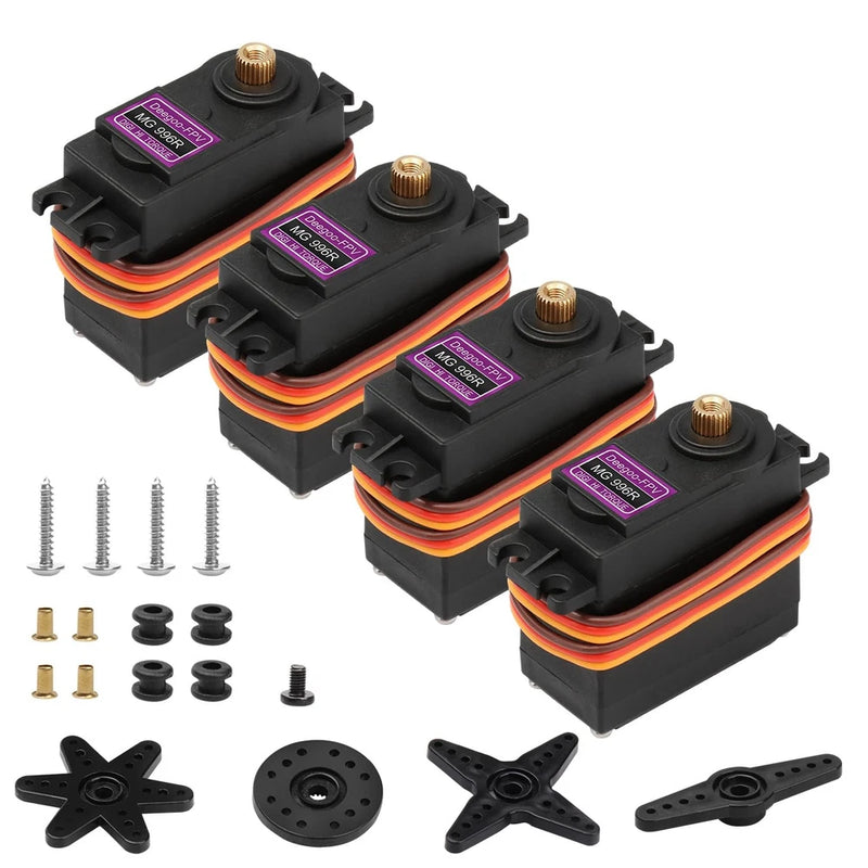 4Pcs MG996R 55G Micro Servo Motor Metal Geared Motor Kit for RC Car Robot Hel...
